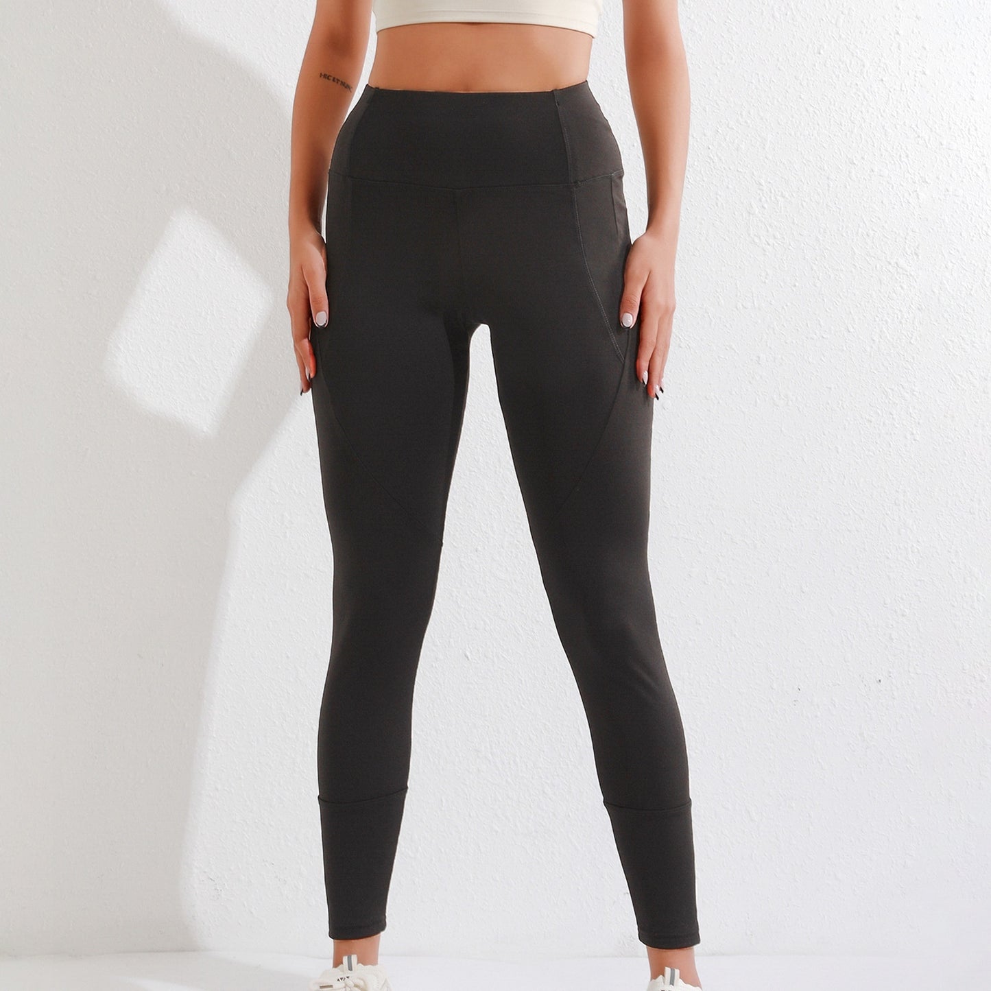 ZELRYN Sculpt Stealth Utility Zipper Leggings – Black (view 1)