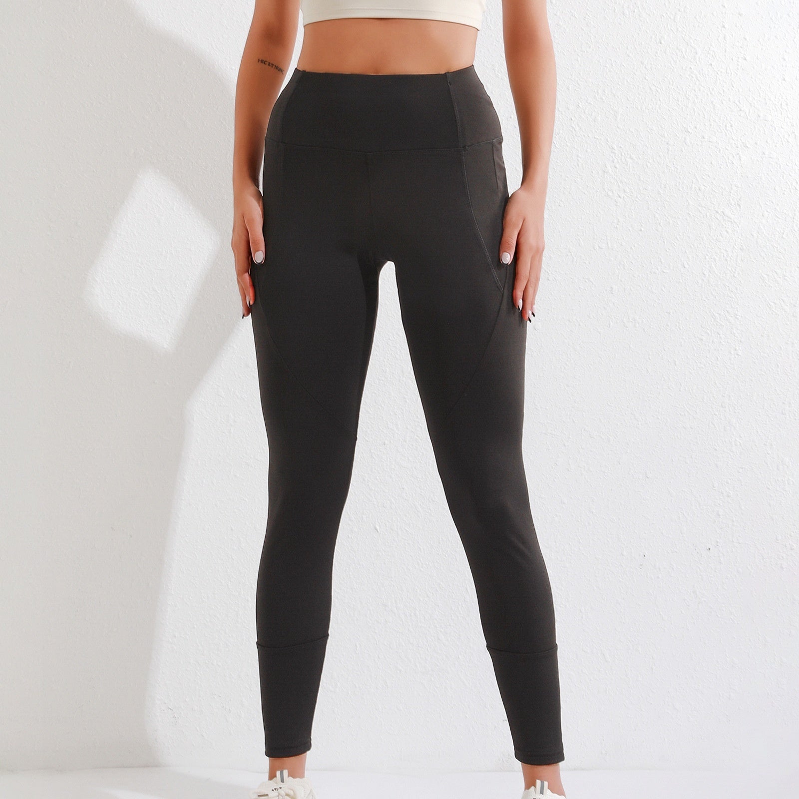ZELRYN Sculpt Stealth Utility Zipper Leggings – Black (view 1)