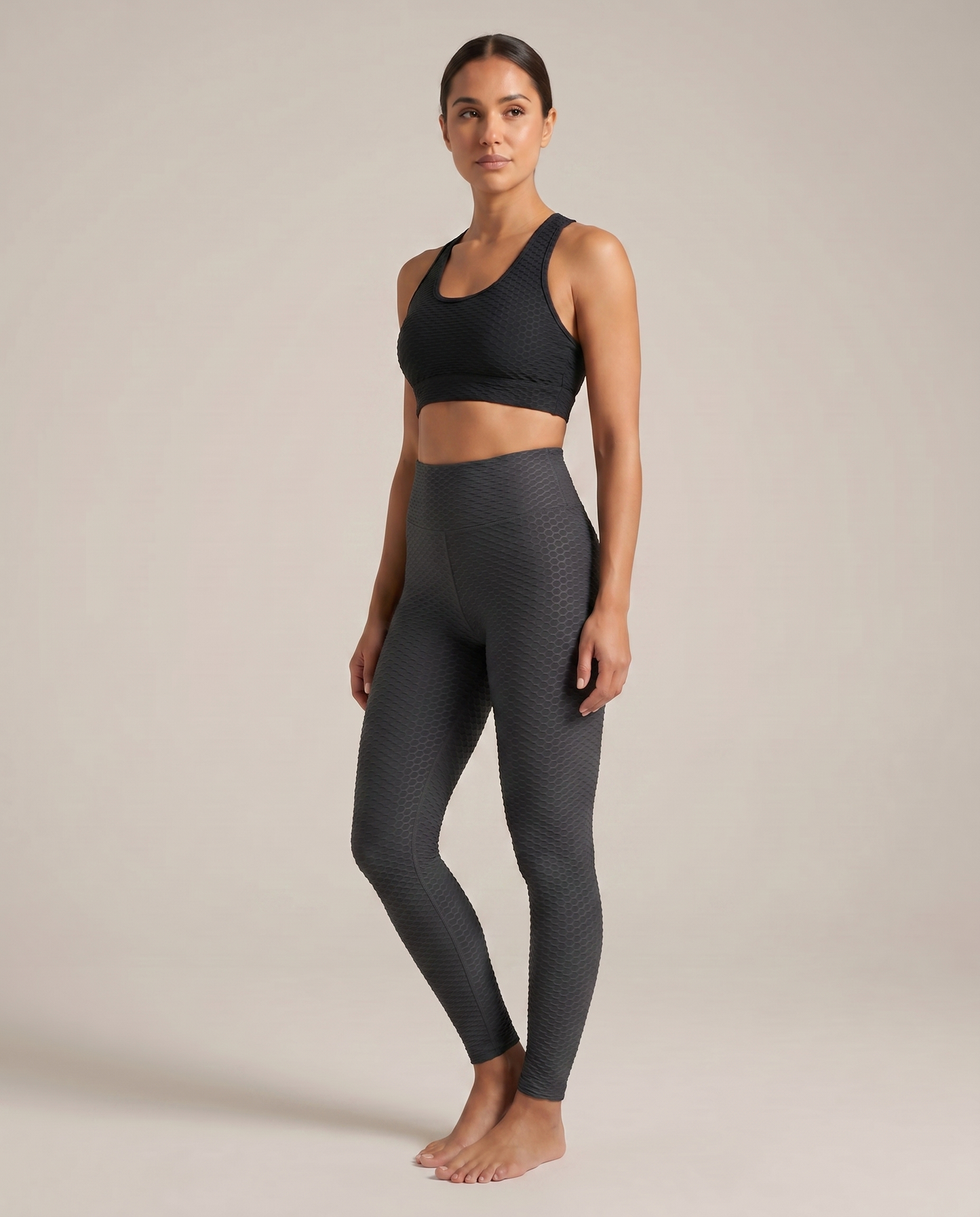 ZELRYN Sculpt // Plaid Ruched High-Waist Leggings