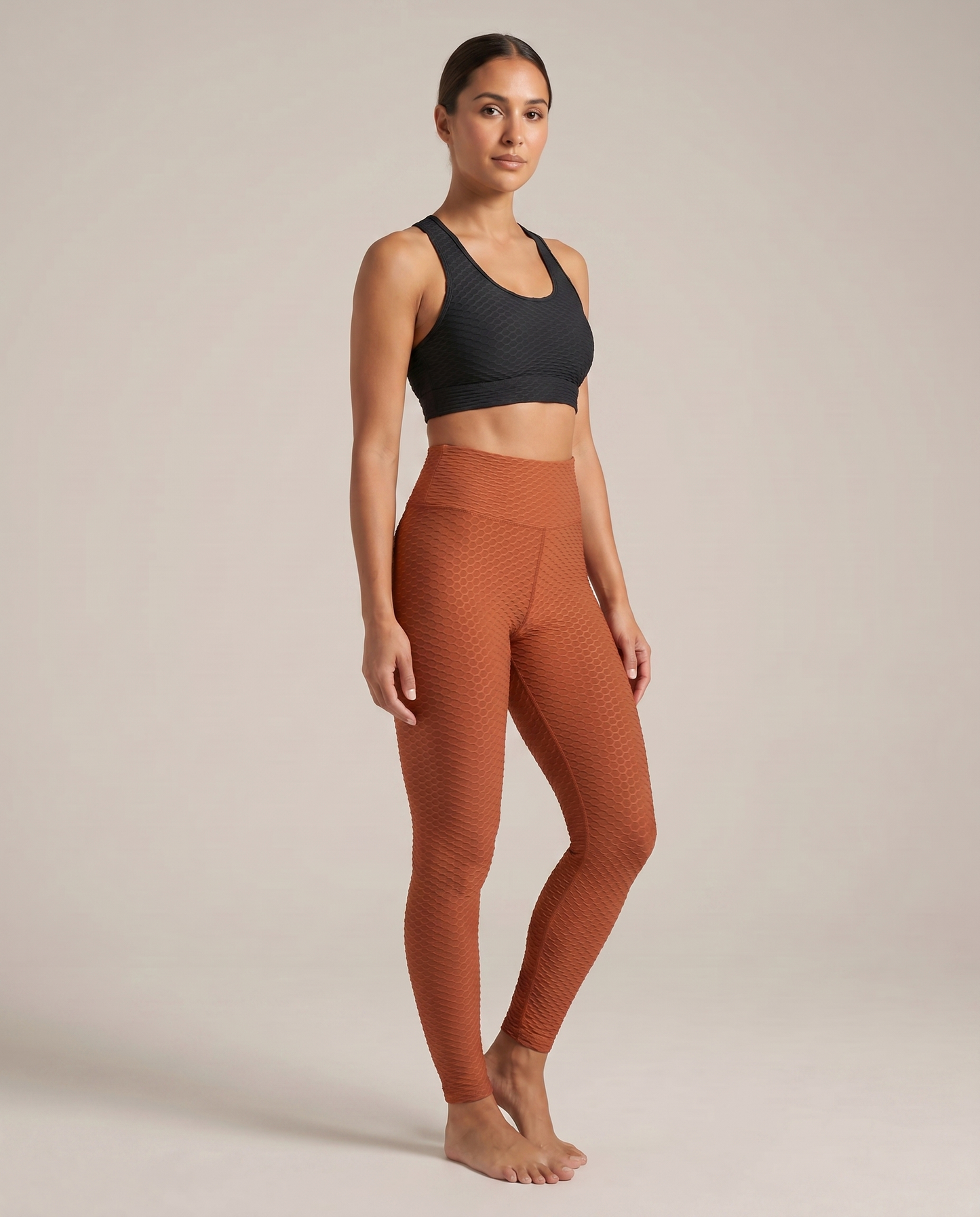 ZELRYN Sculpt // Plaid Ruched High-Waist Leggings